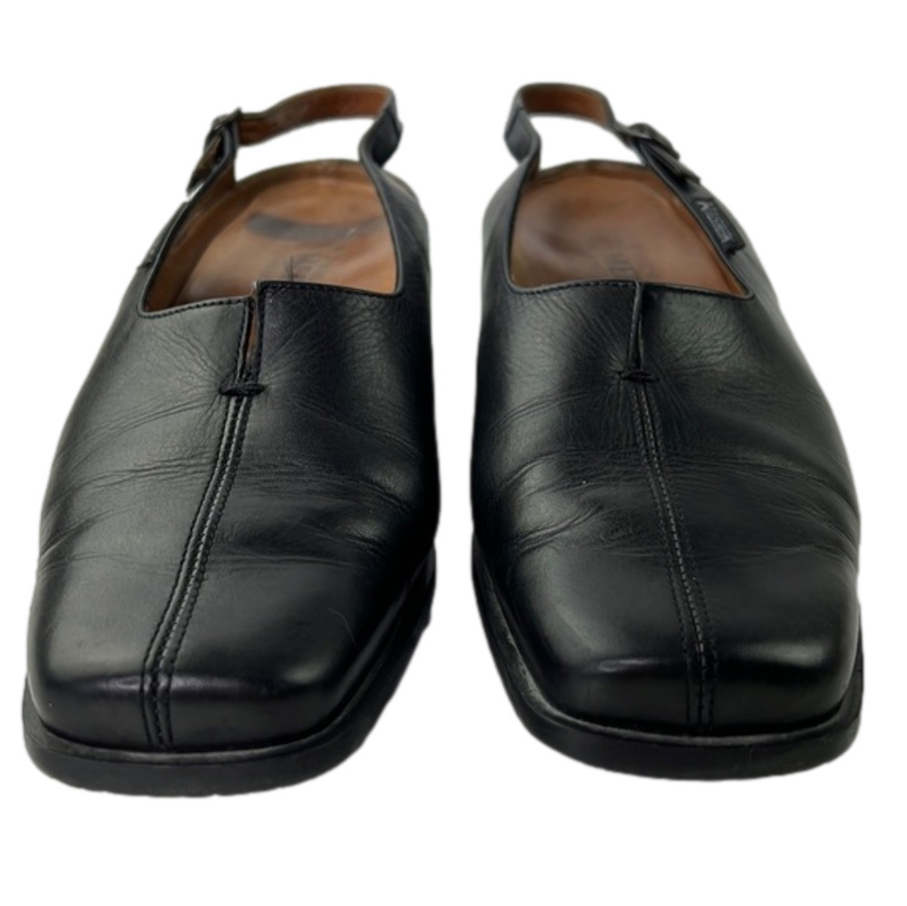Mephisto black leather slingbacks